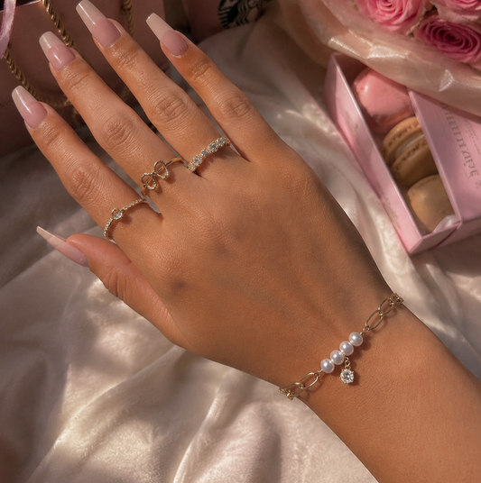 4 Pearl Chain Bracelet