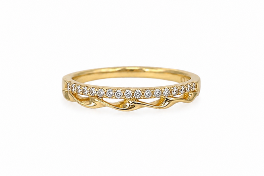 Wavy Knuckle ring - size 4