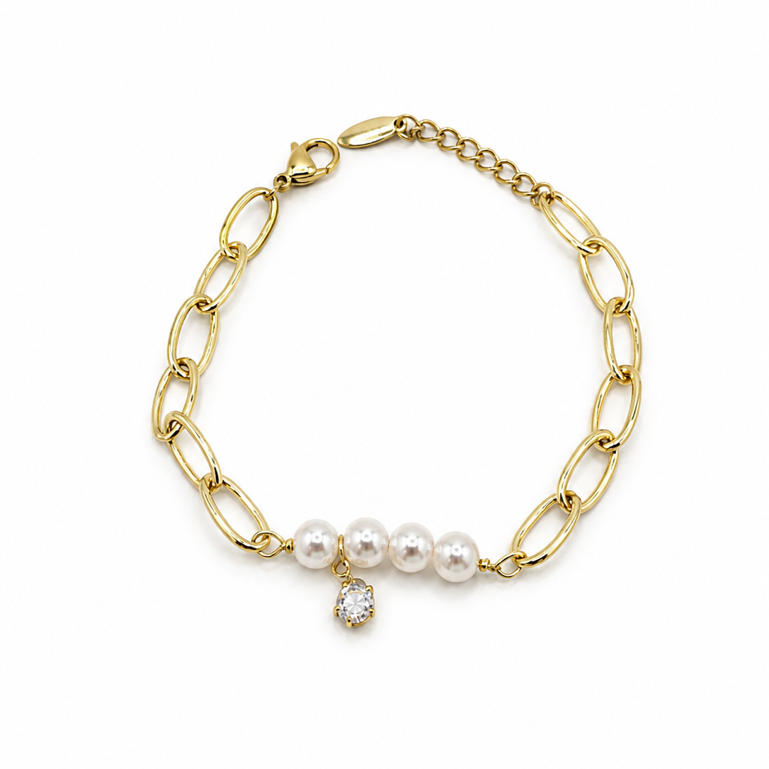 4 Pearl Chain Bracelet