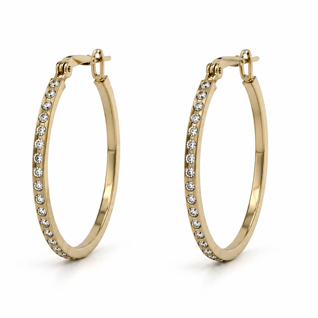 Crystal Kiss Hoops