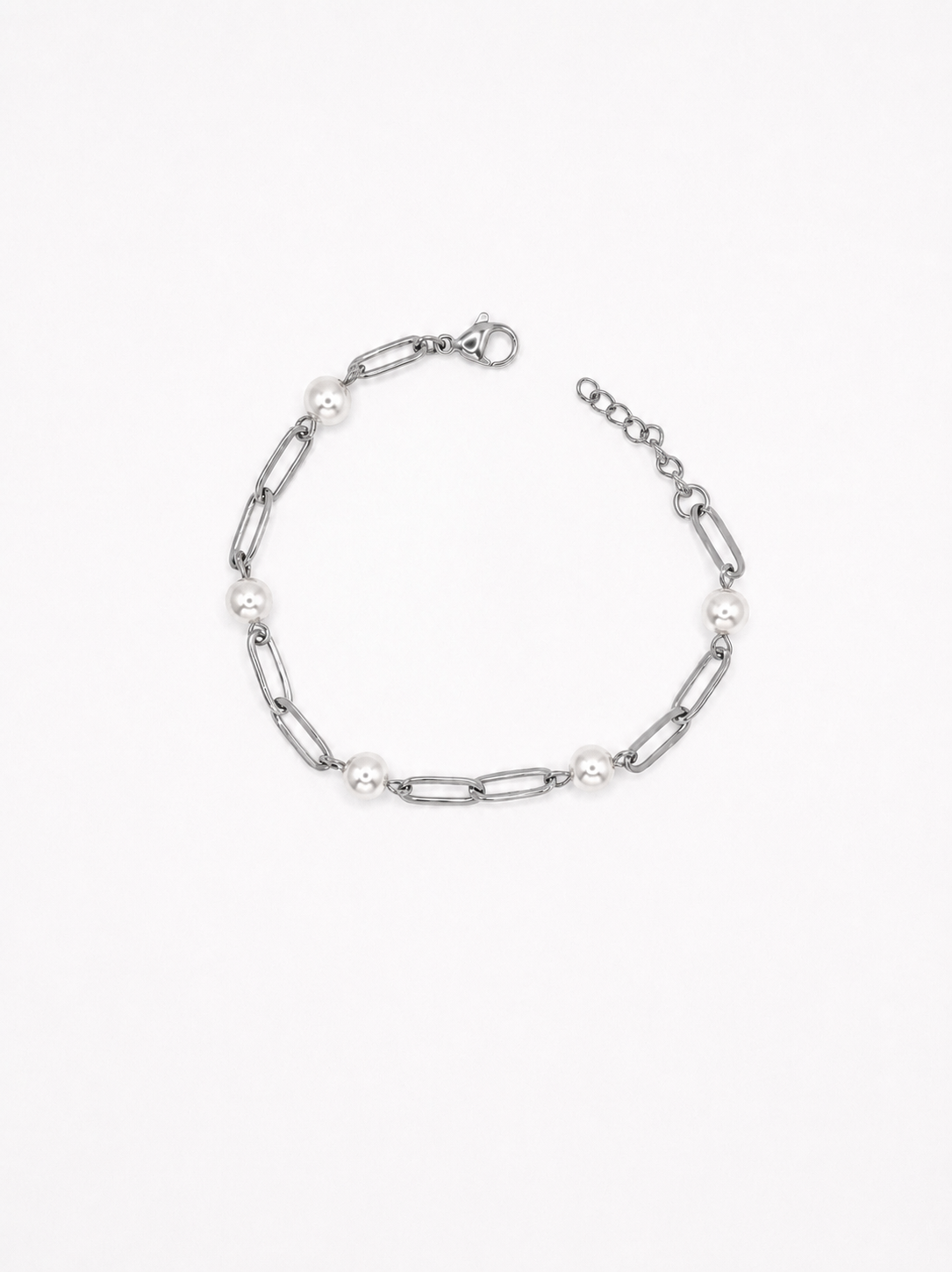Pearl Rockstar Silver Bracelet