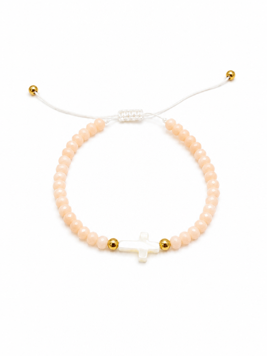 Pink Cross Your Heart Bracelet