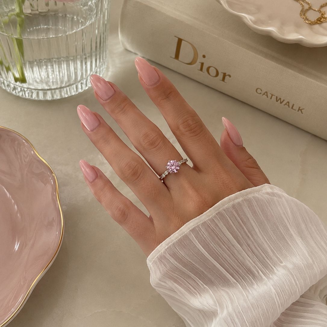 Pink Rosalie Ring - Size 8